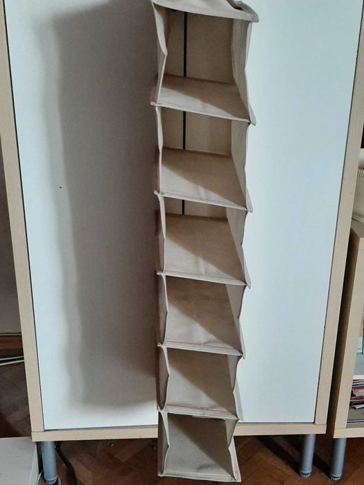 Wiszące materiałowe półki do szafy IKEA 15 x 15 cm