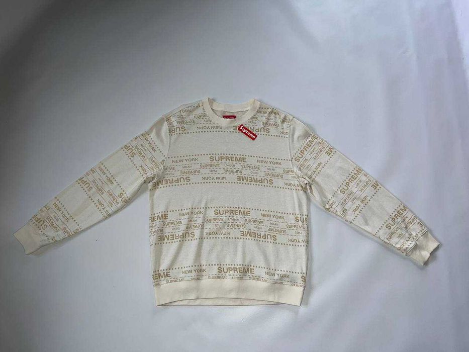 Кофта Supreme metallic jacquard crewneck