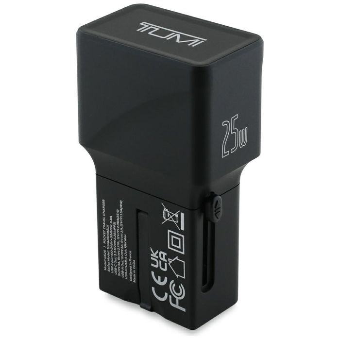 Ładowarka sieciowa TUMI Travel Adapter   25W USB-C / USB-A czarny