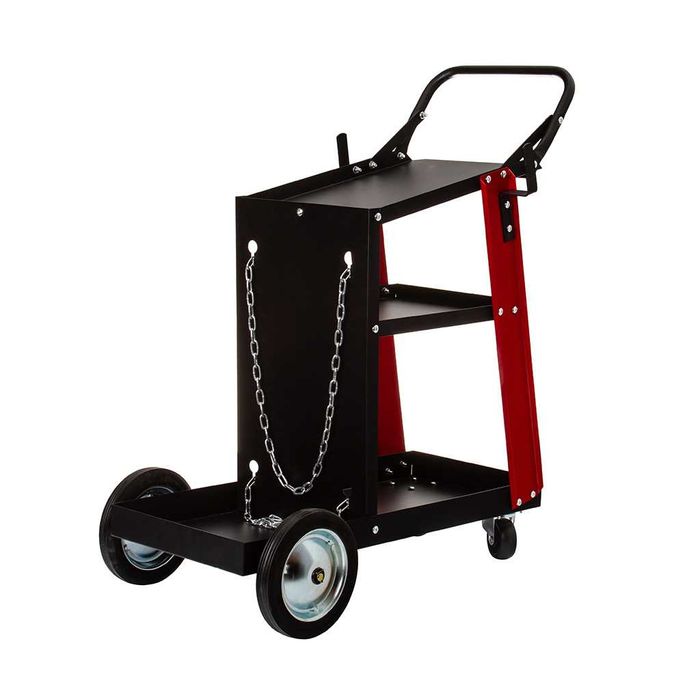 Wózek  SPAWALNICZY DO SPAWAREK z półką na butle pod migomat