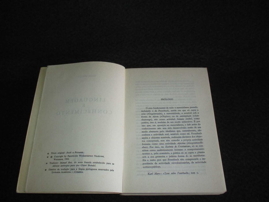 Livro Linguagem e Conhecimento Adam Schaff
