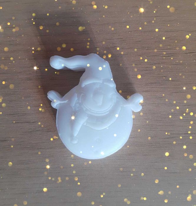 Mydełko glicerynowe bałwanek zimowa ozdoba handmade ręcznie robione