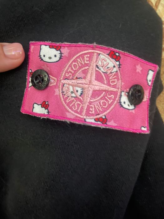зіп-худі під бренд Stone Island чорного кольору без патча