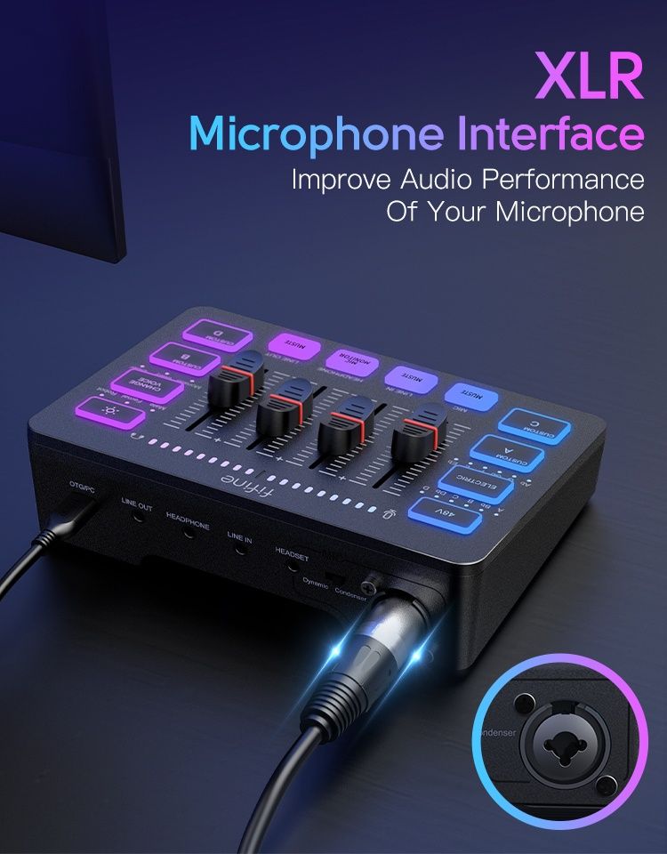 Fifine Ampligame SC3 Аудиомикшер XLR / Звуковая Карта: 1 700 грн ...