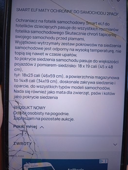 Smart elf maty ochronne do samochodu pod fotelik 2 pack
