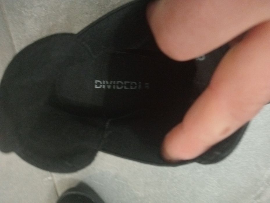 Buty botki na obcasie platformie divided czarne 38