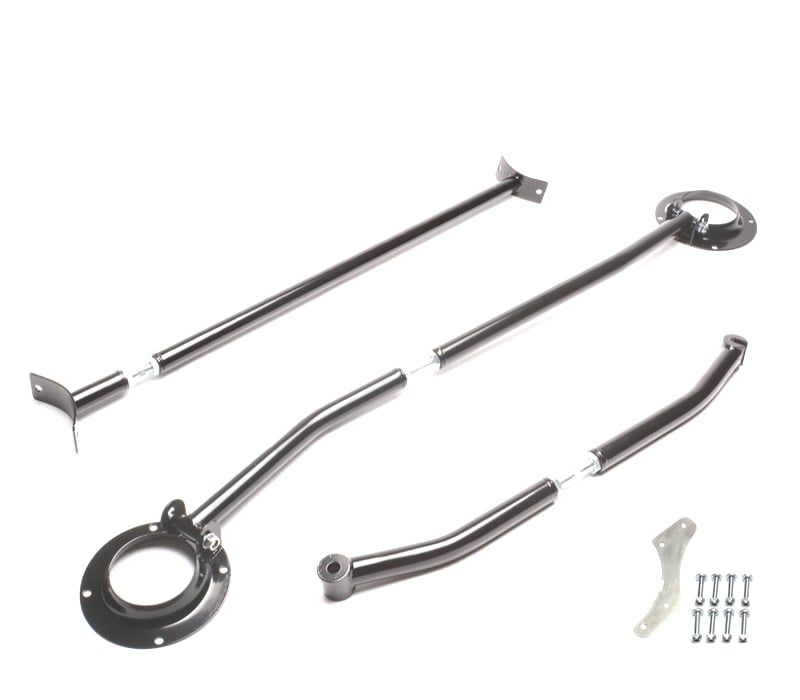 KIT BARRAS ANTI-APROXIMAÇÃO AJUSTÁVEIS VOLKSWAGEN VW CORRADO 88-95 PRETO