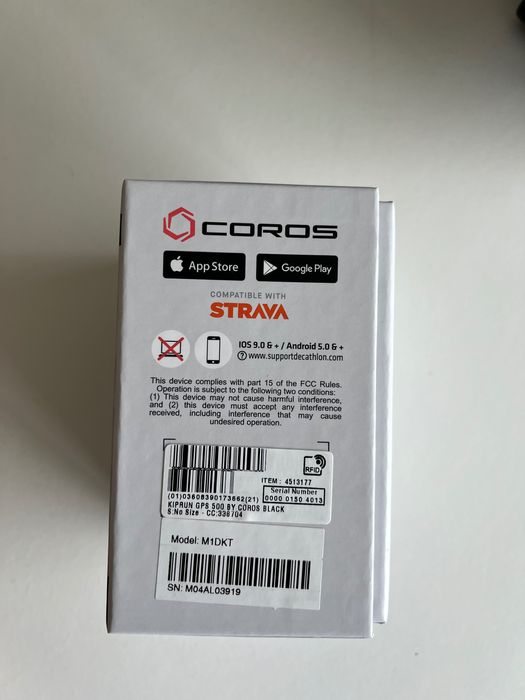 Smartwatch gps 500 by coros preto