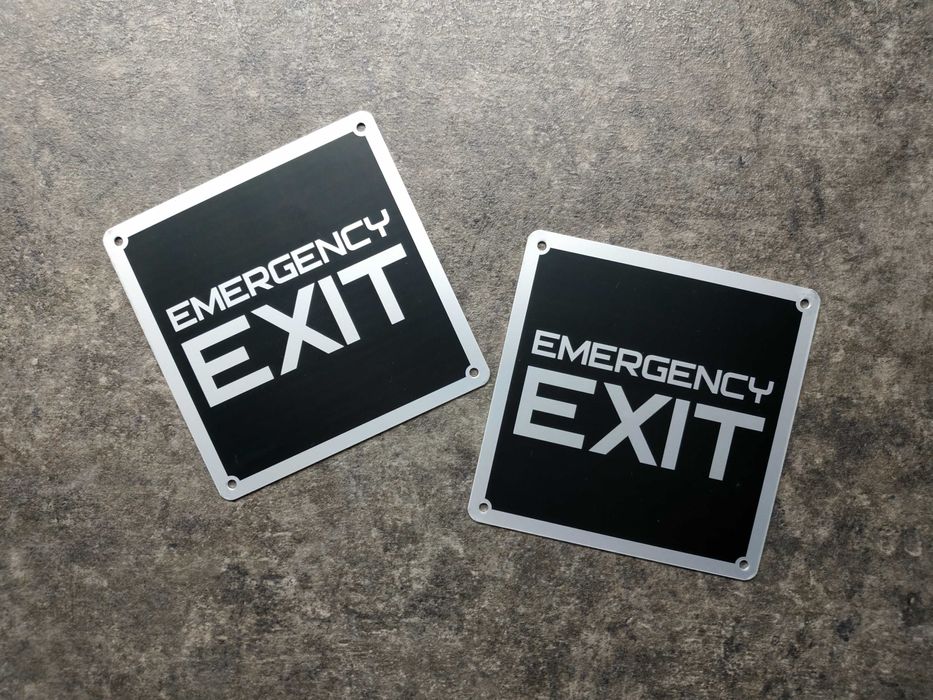 Табличка Emergency EXIT * Аварийный выход * Знак безопасности: 20 грн ...