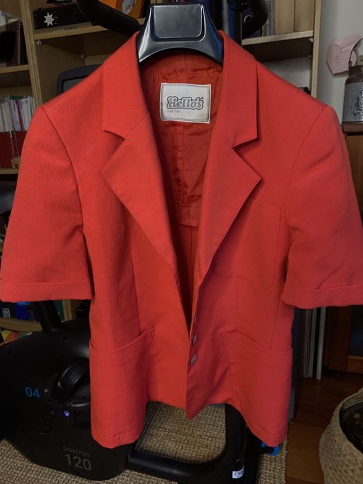 Red Short-Sleeve Blazer by Hello's