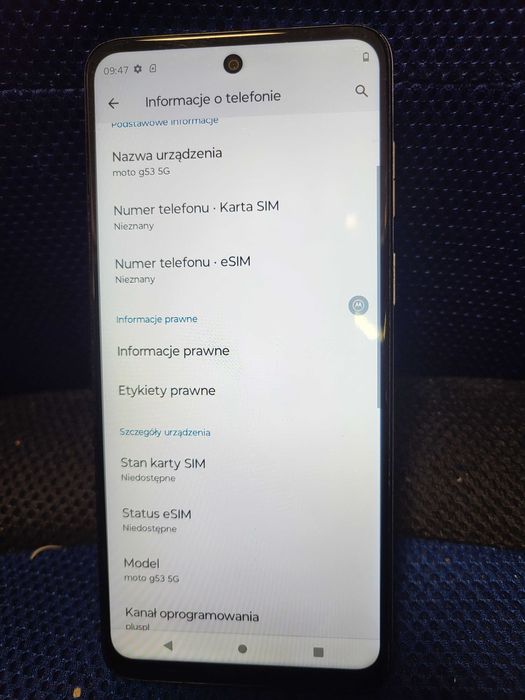 Zadbana motorola g53 5g 4gb/128gb 50mpix 6.5cala 5000mAh dualsim nfc