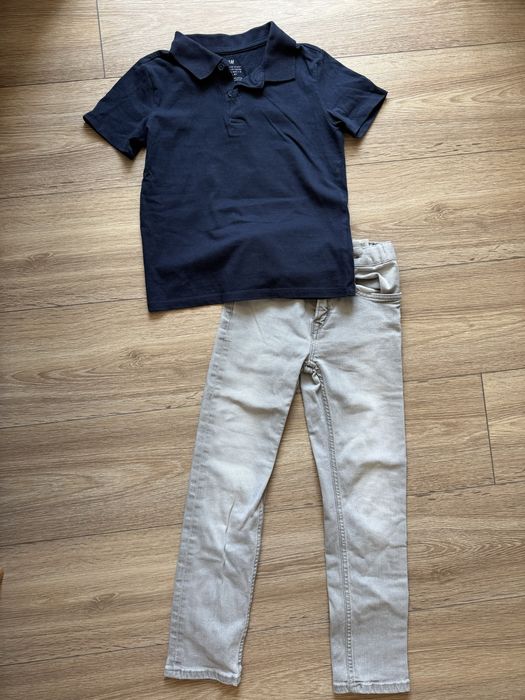 Костюм на хлопчика h&m 6-7-8 поло джинси 122-128 комплект набір