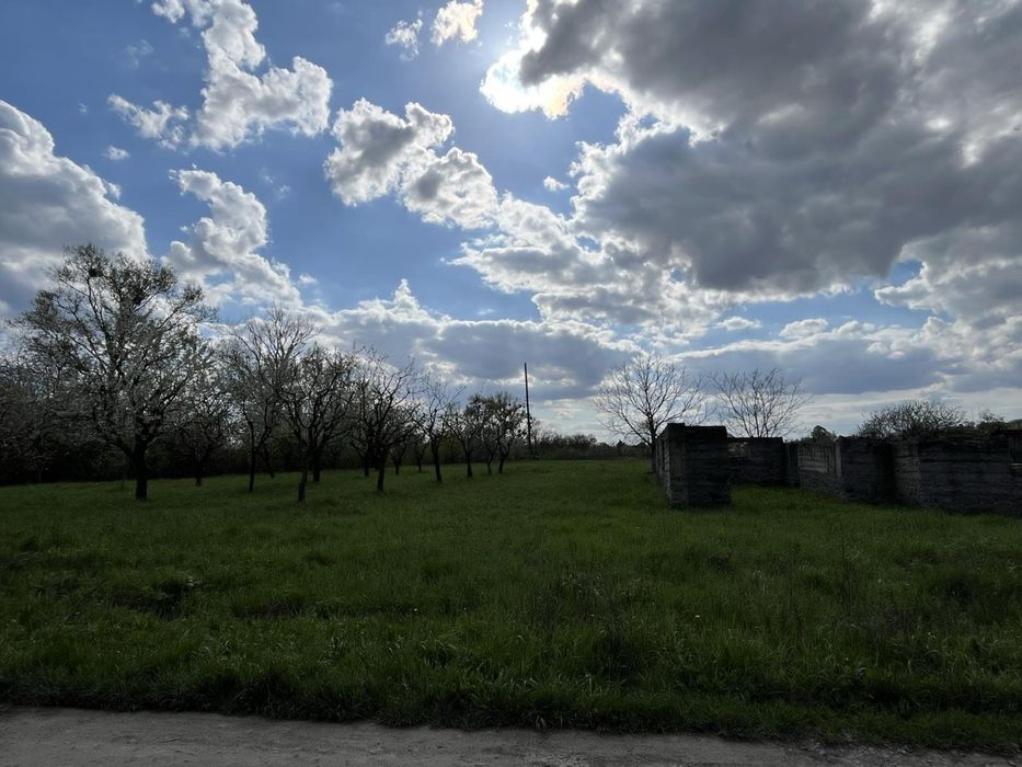 Земельна ділянка під будівництво з фундаментом та садом