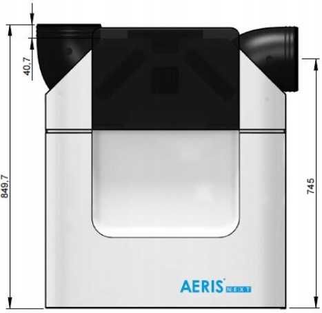 Rekuperator AERIS next 350R VV TR Standard z montażem