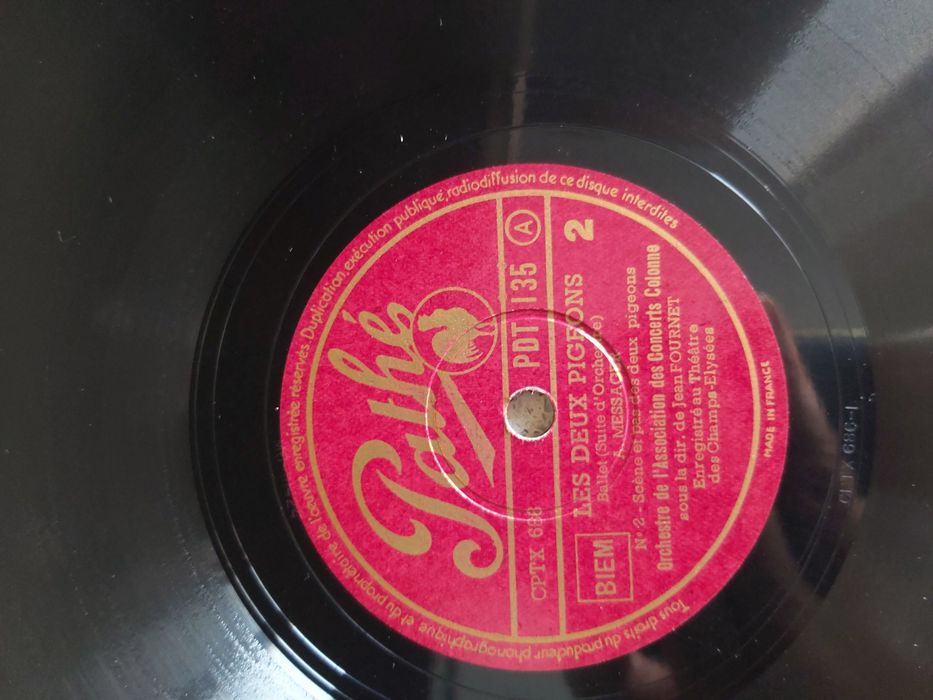 2 discos Pathé para grafonola