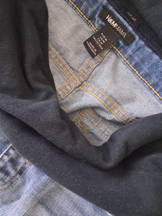 Spódnica ciążowa z panelem/denim/jeans/h&m mama M/38