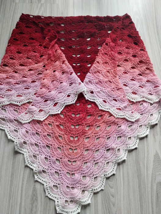 Chusta ręcznie robiona 150x73