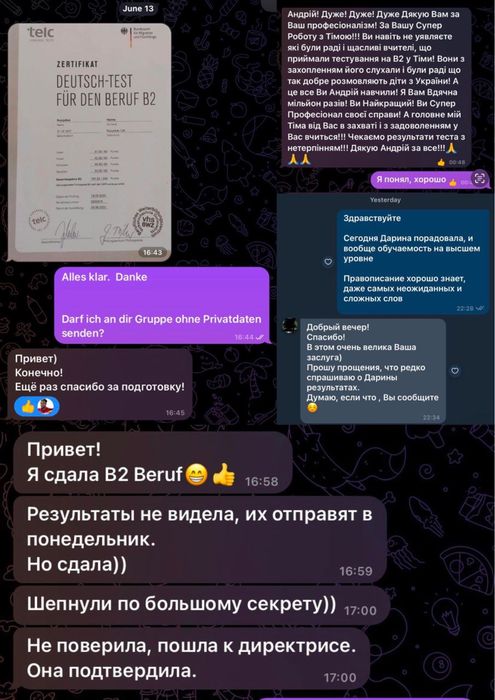 Репетитор / викладач / ментор німецької мови: екзамени Goethe, TDaF та ін.