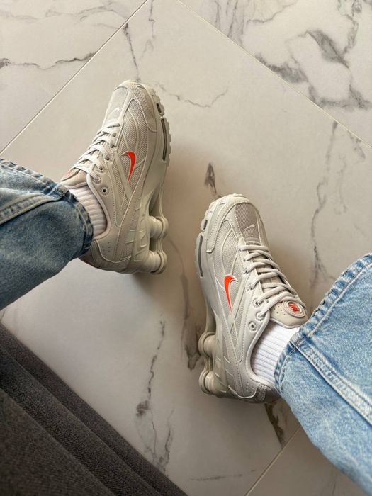 Nike Shox Ride 2 Light Bone and Turf Orange, Найк Шокс