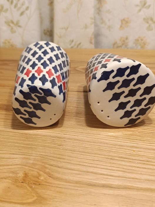 Komplet ceramiczny sól i pieprz duży M.Gazur ceramika Bolesławiec