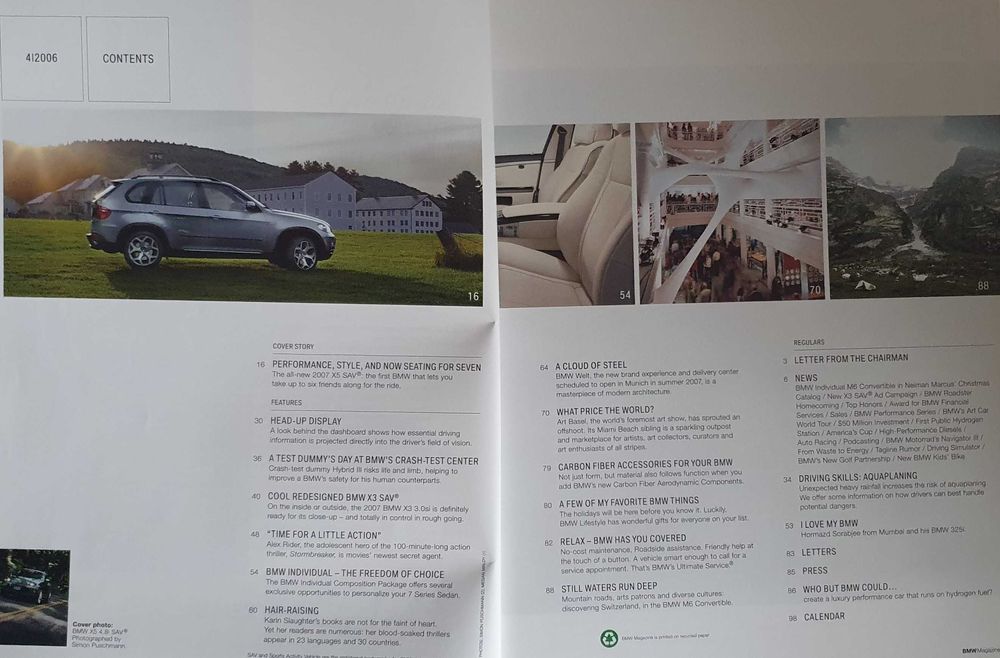 Catálogo BMW Magazine 4/2006 - USA - idioma inglês
