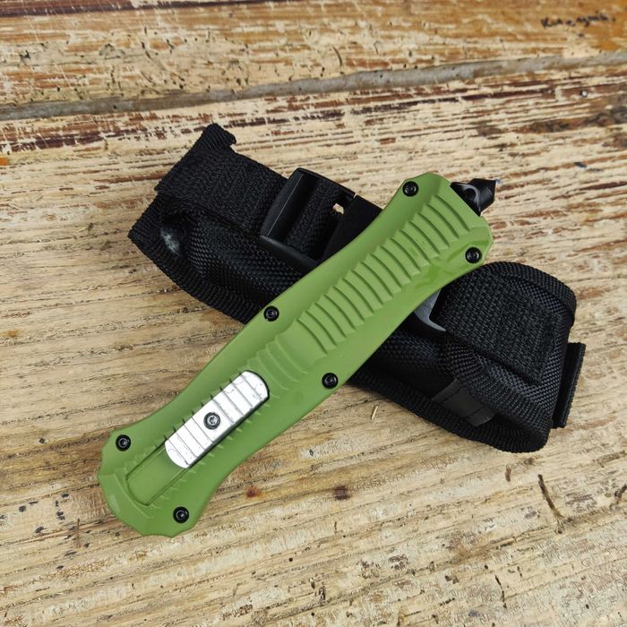 Nóż Sprężynowy wysuwany od frontu OTF metal automat F51 Wieluń