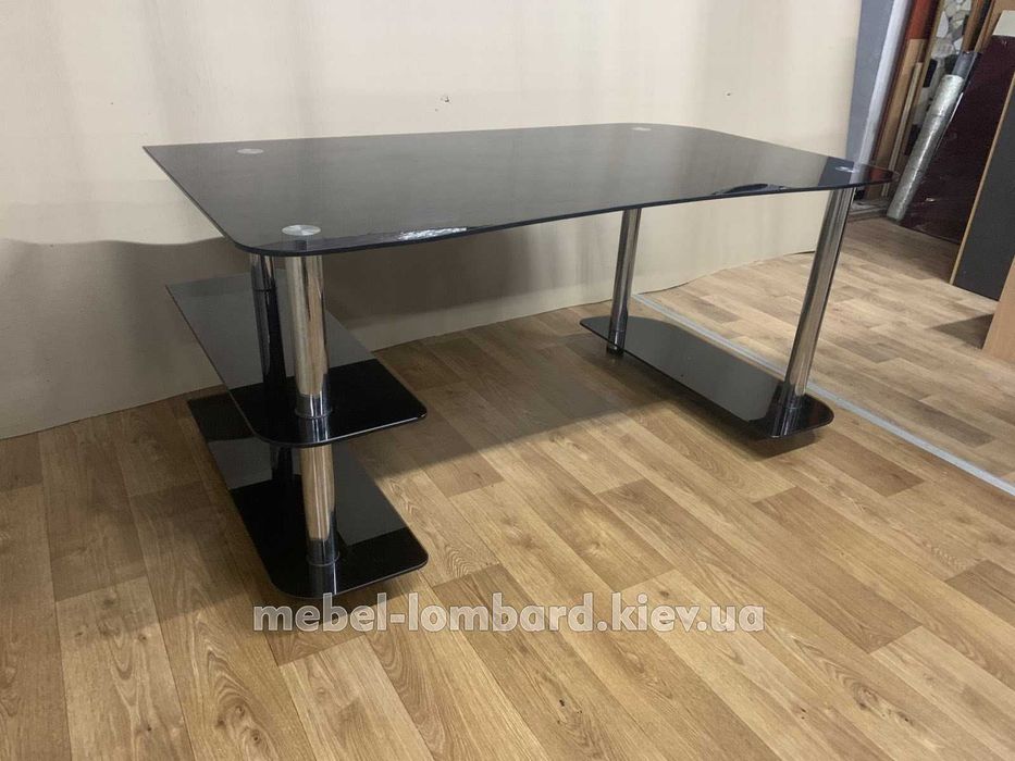 Стеклянный компьютерный стол "С-1", бу
