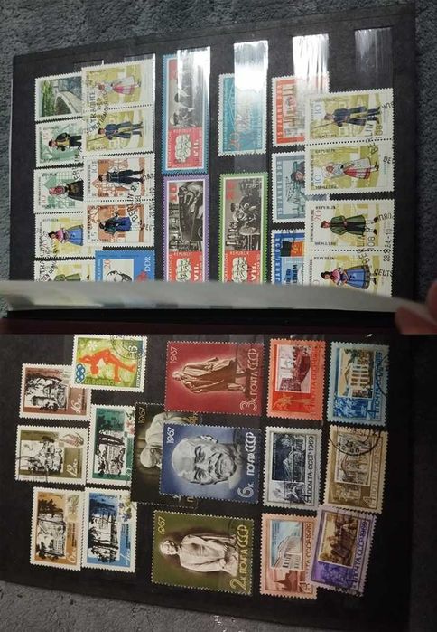 klaser ze znaczkami pocztowymi