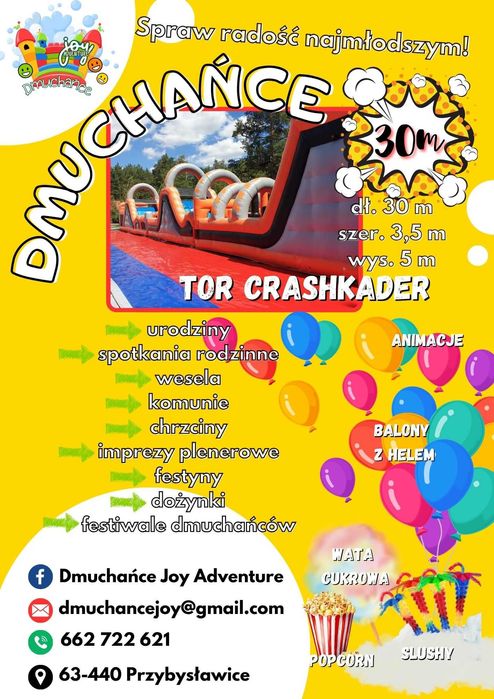 Zamek dmuchany na impreze dmuchańce