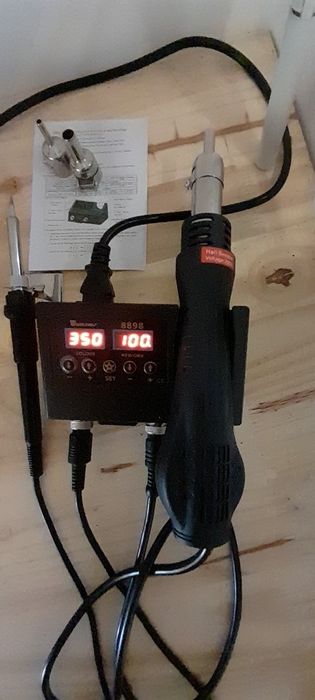 Soldador - Máquina de soldar estanho - solda com ferro + ar quente