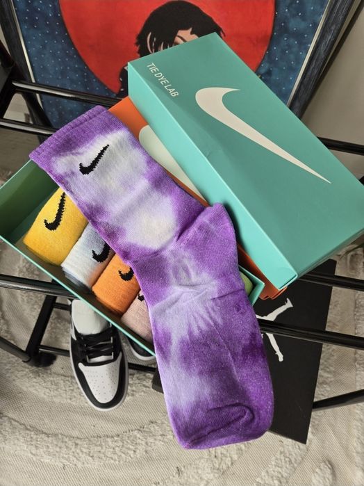 Подарункові набори кольорових  шкарпеток унісекс  Nike Tie-Dye носки