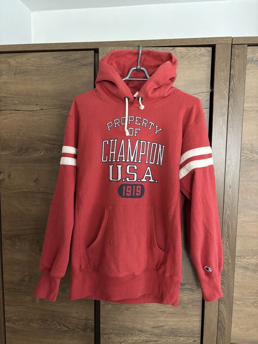 Bluza z kapturem Champion Reverse Weave Vintage L | Heavyweight | USA Logo