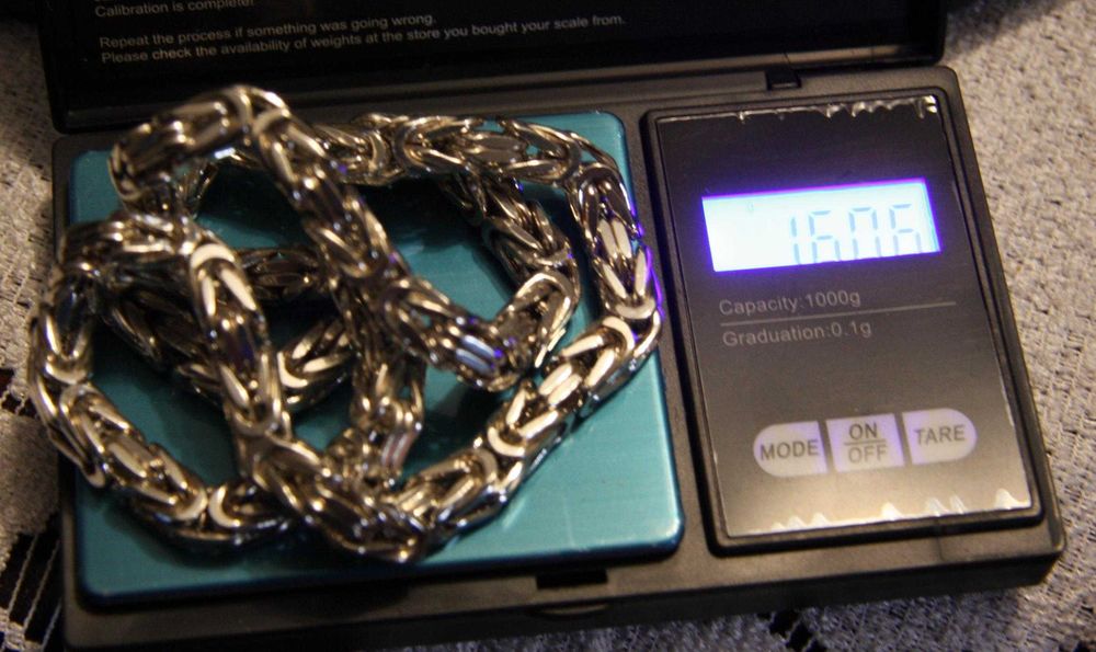 Łańcuch królewski srebro 925 159,65 gram.