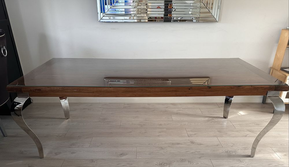 Stół do jadalni drewniany szkło