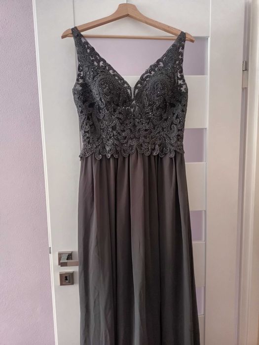 Sukienka Mascara London długa szara 38