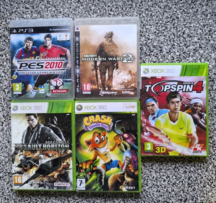 Conjunto de 5 jogos Xbox 360/PlayStation 3