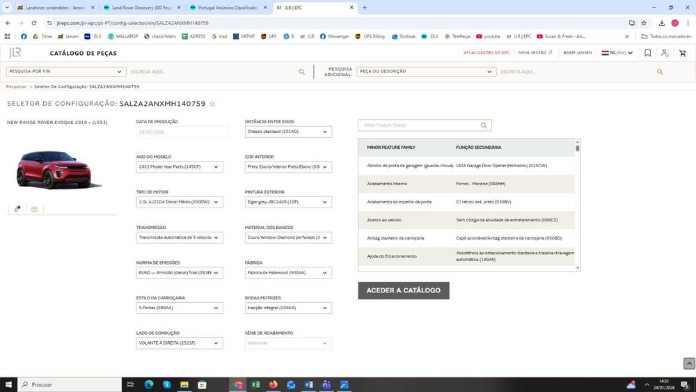 Range Rover Evoque L551 tejadilho cortado 2021 com teto de abrir