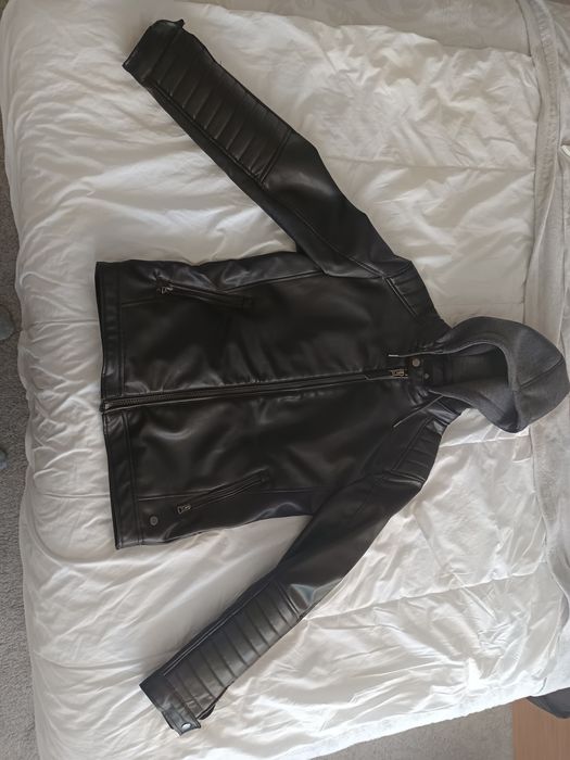 Casaco de pele preto