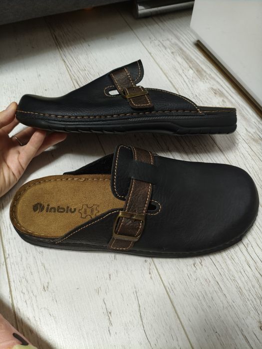 Тапки Іnblu фабрика фетр/кожа распродажа мужские/тапки чоловіч