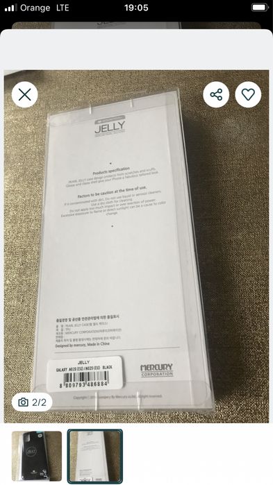 Tkefon Galaksy A02 s. - osłona  Jelly Nercury.