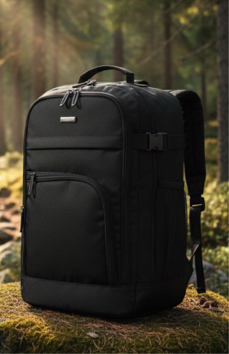 Plecak bagaż podręczny 40×20×25 cm – czarny plecak do samolotu