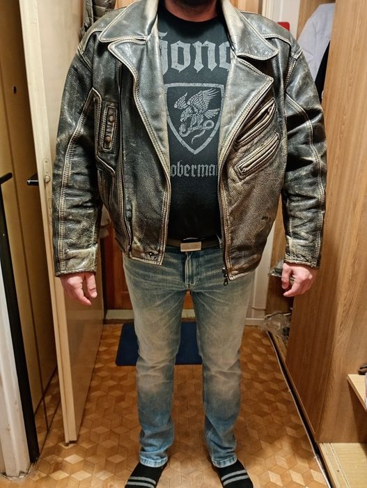 Męska skórzana kurtka vintage