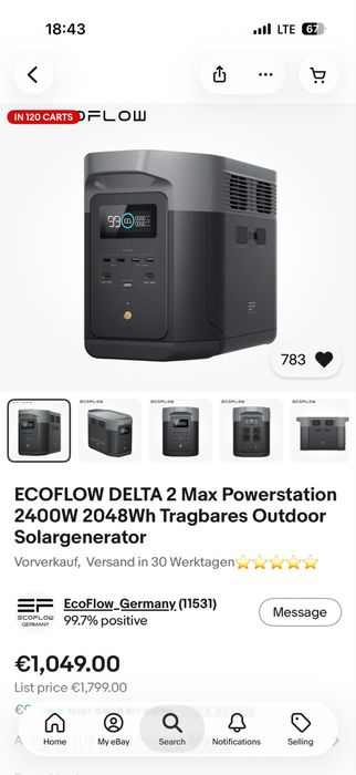 Продам ecoflow delta max 2 , 2048