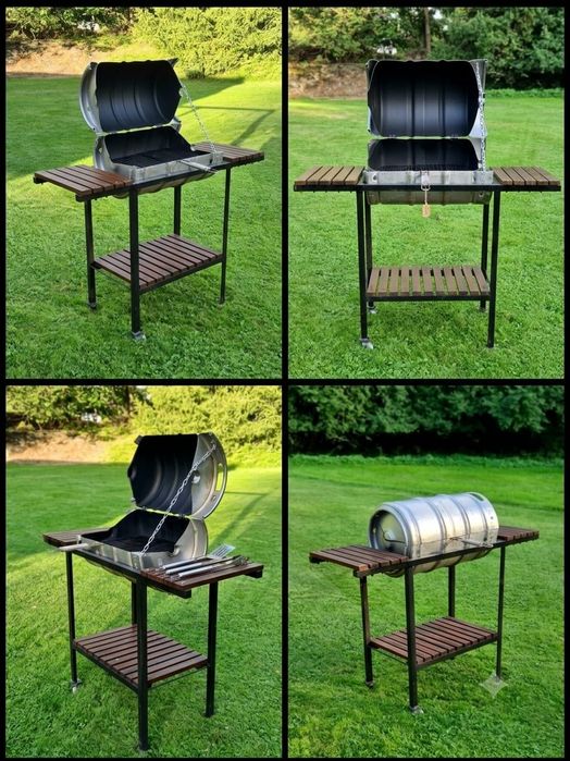 Grill z beczki po piwie