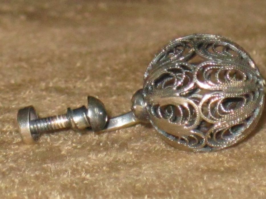 Brincos Filigrana Prata Maciça de Lei 835`/..  C/Contraste