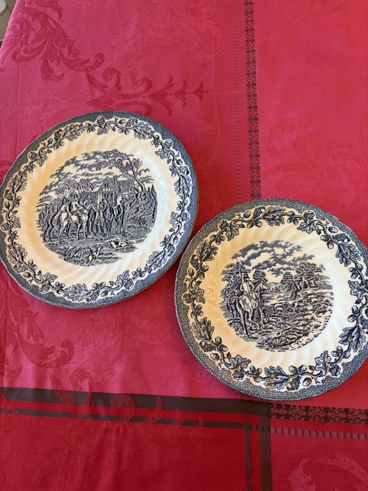 Dois pratos de porcelana inglesas  Wessex, novos.
