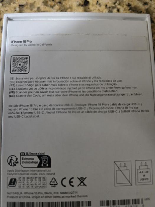 Iphone 18 pro 2tb