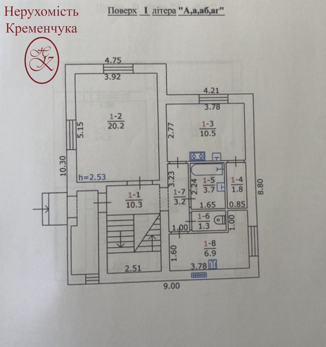 Сертифікат/ Продаж / Будинок / передмістя Кременчук