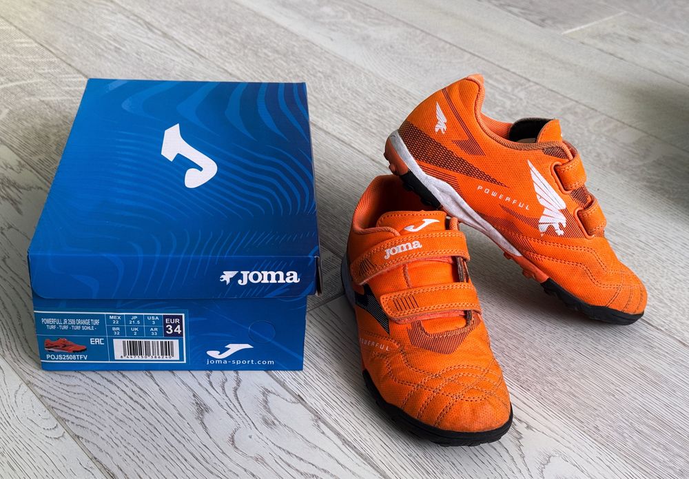Бутси футзалки JOMA SUPER COPA 32 та сороканіжки POWERFULL 34 розмір