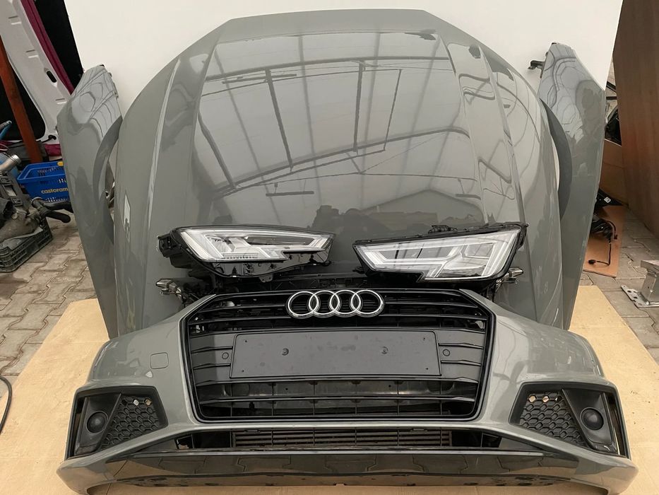 Audi A4 B9 przód kompletny maska, zderzak, błotnik, lampy LX7B